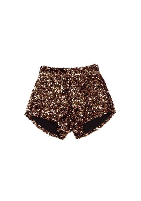 Shorts con paillettes Lù-Lù BY MISS GRANT | LL4718CIOCCOLATO